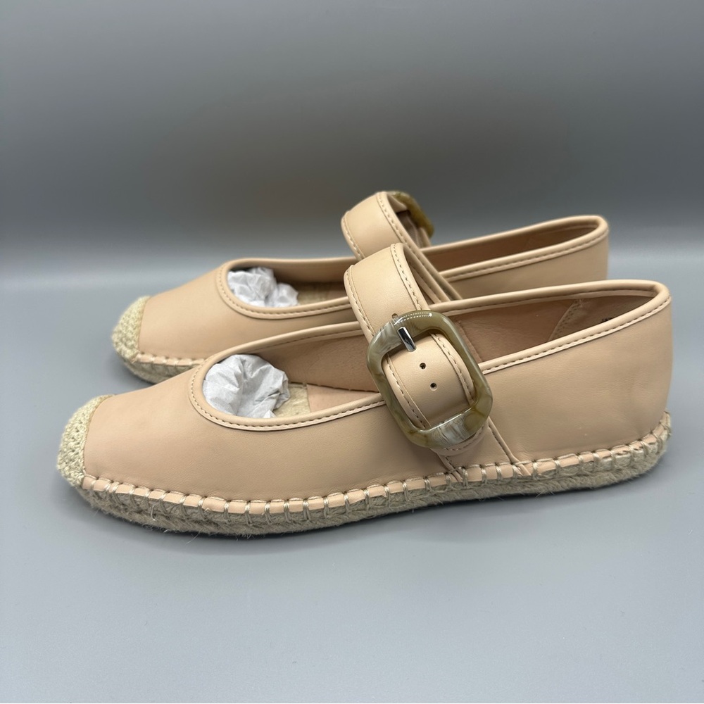 Frye and Co. Mary Jane Comfort Shoes Espadrille Flats Women’s Size 9.5 Nude